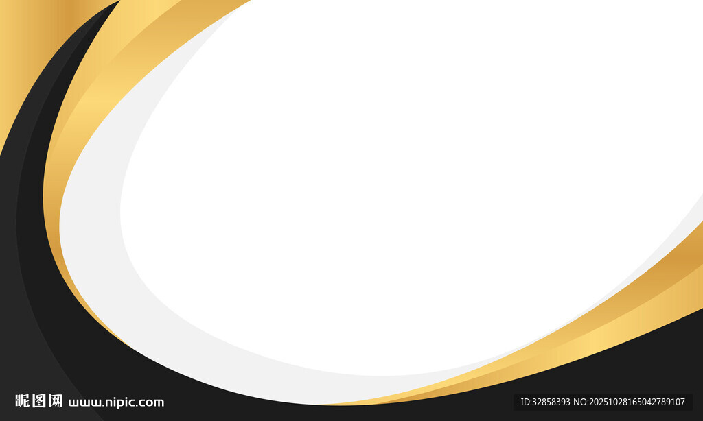 黑金曲线抽象背景图