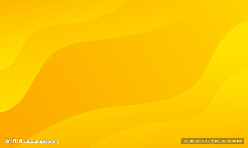 黄色渐变波浪背景图