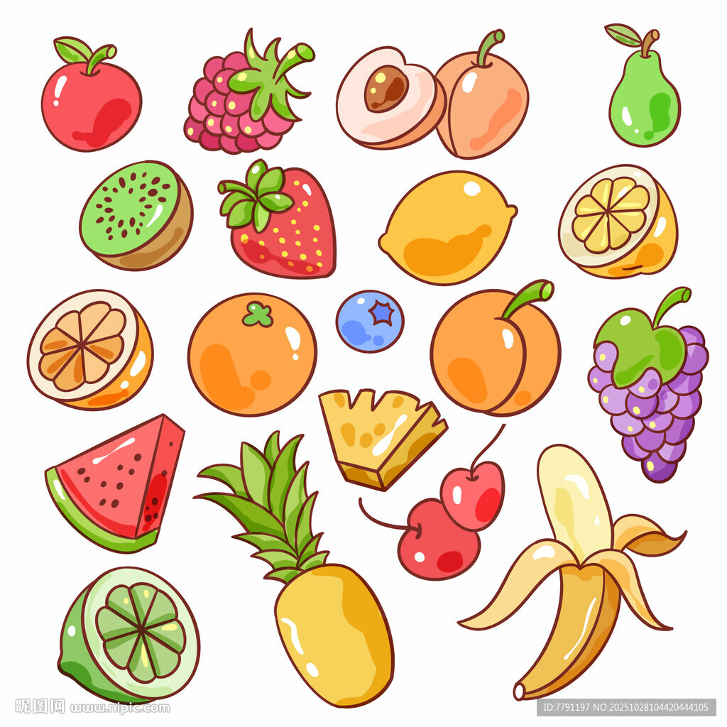 卡通水果集合