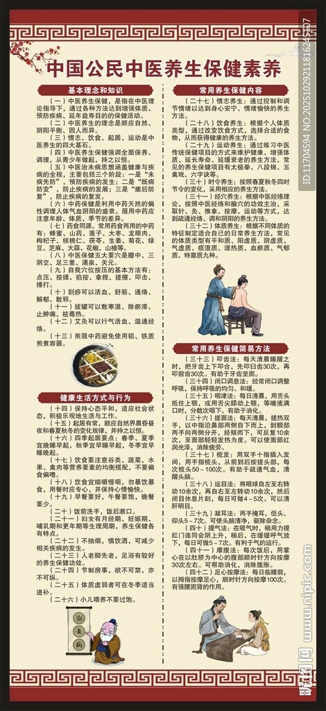 中国公民中医养生保健素养展架