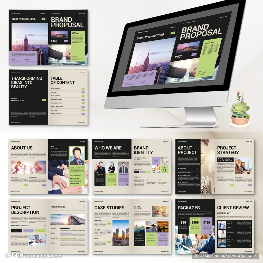 现代和专业的提案indd模板