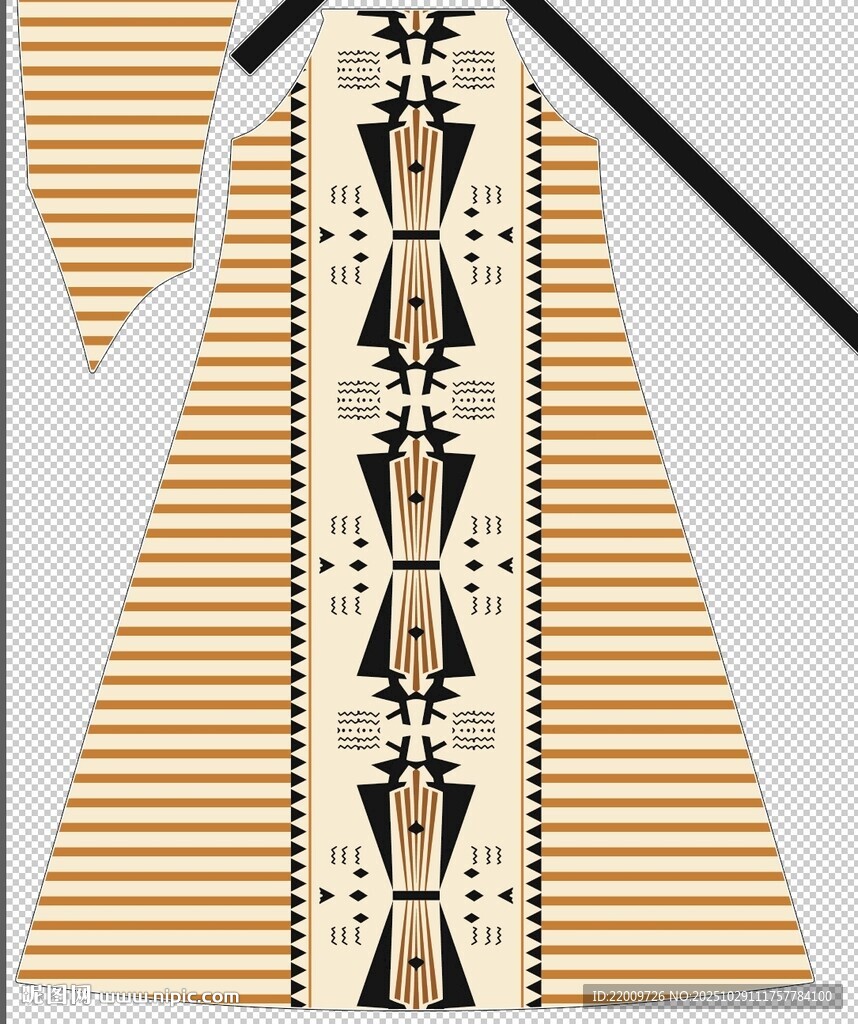 民族风几何图案服饰设计