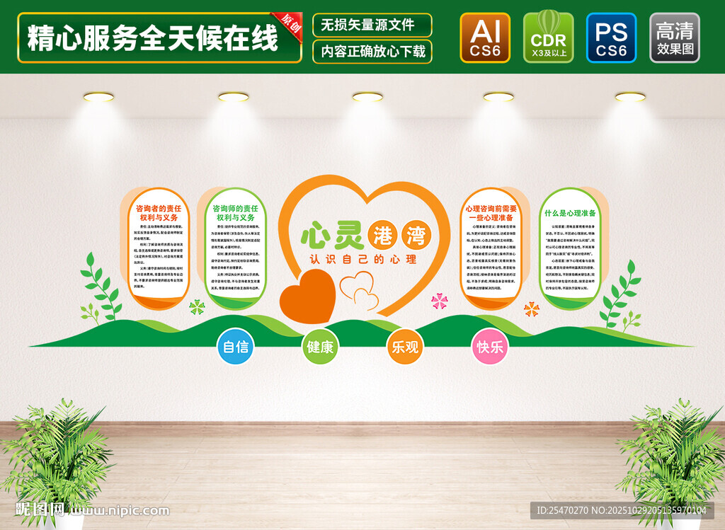 心里咨询室文化墙