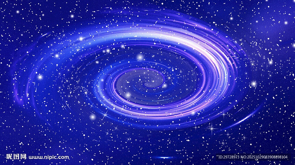 梦幻蓝色旋涡星空