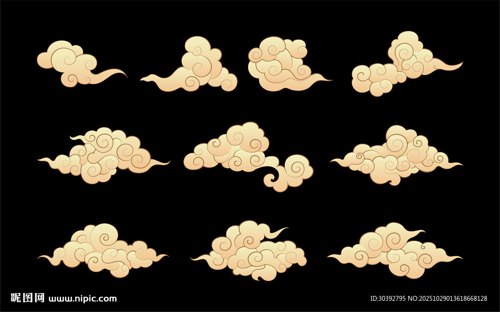 中式古典祥云图案