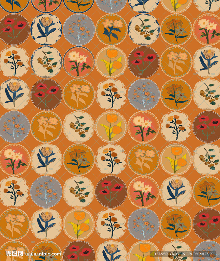 复古风多彩几何图案纹理