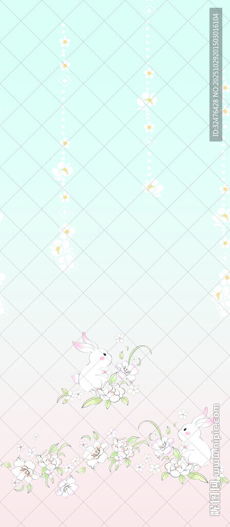 清新花卉底纹背景图