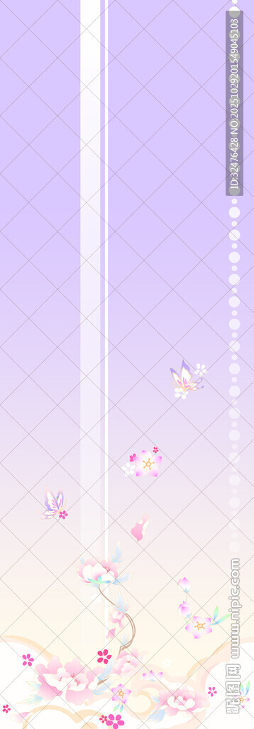 梦幻淡紫色花朵背景图