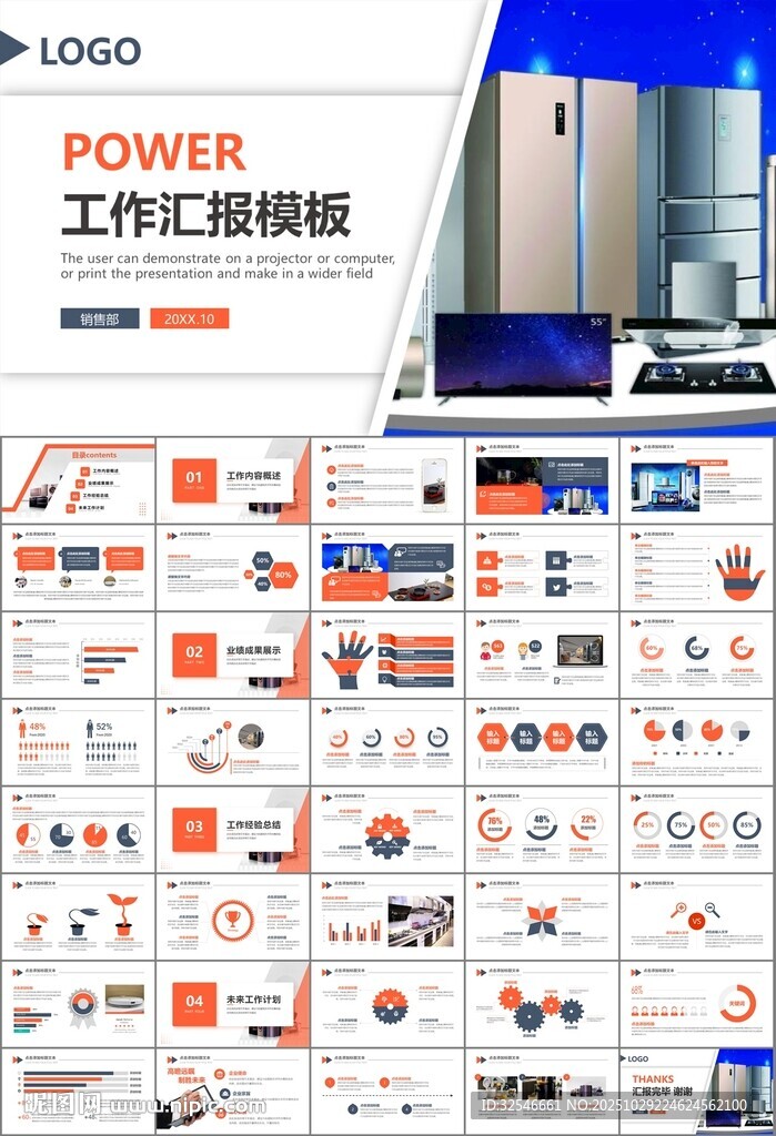 家电电器行业工作总结ppt模板