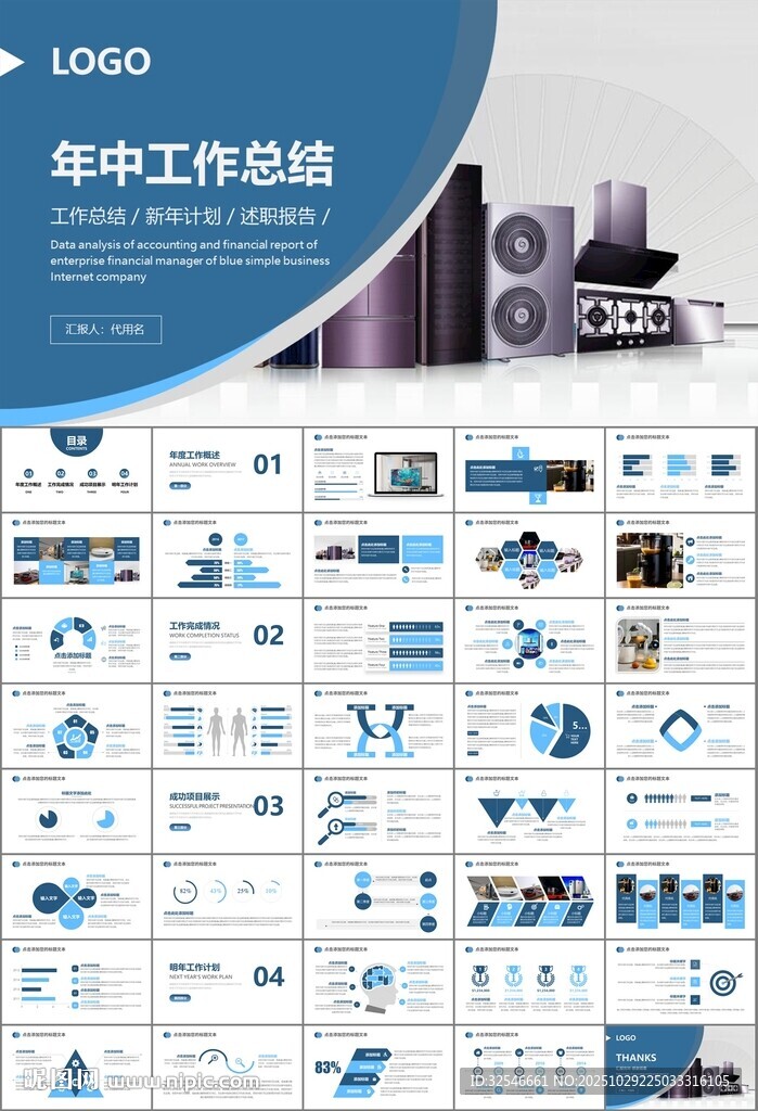 家电电器行业工作总结ppt模板