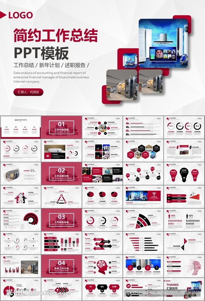 家电电器行业工作总结ppt模板