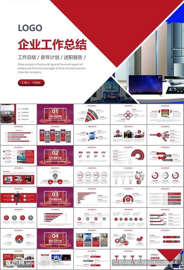 家电电器行业工作总结ppt模板