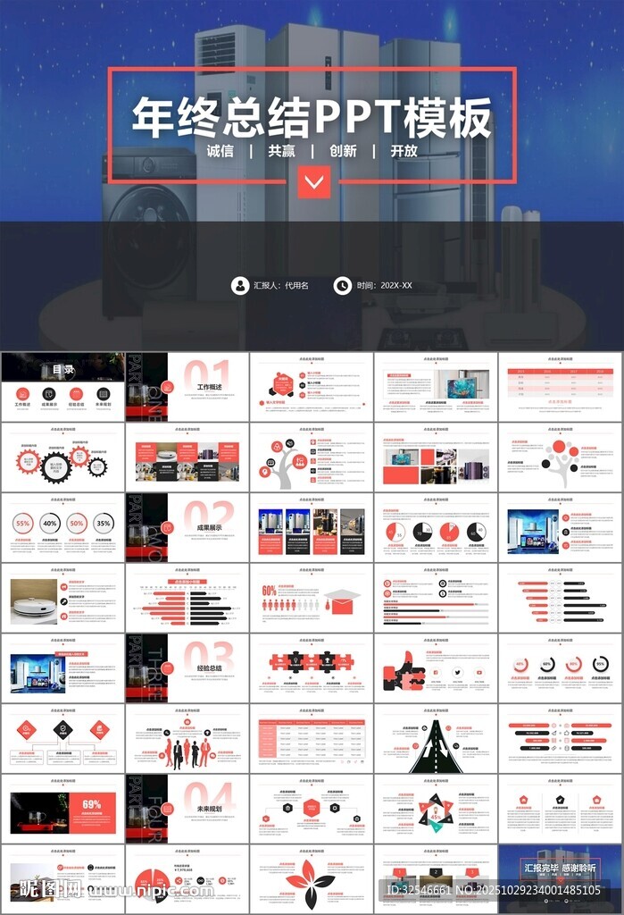 家电电器行业工作总结ppt模板