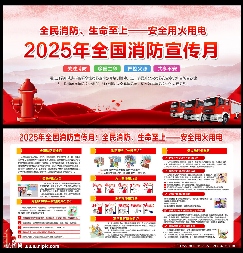 2025消防宣传月展板
