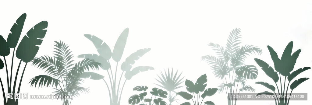 雾气磨砂膜效果绿植贴图