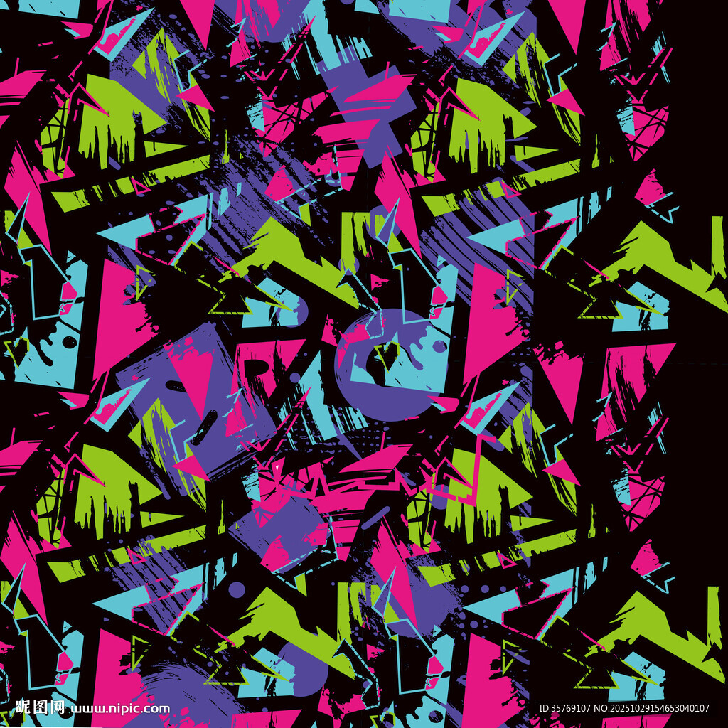 炫彩抽象几何图案背景