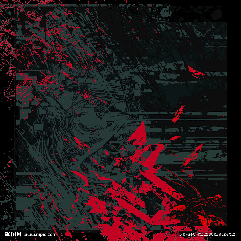 抽象红黑艺术纹理背景