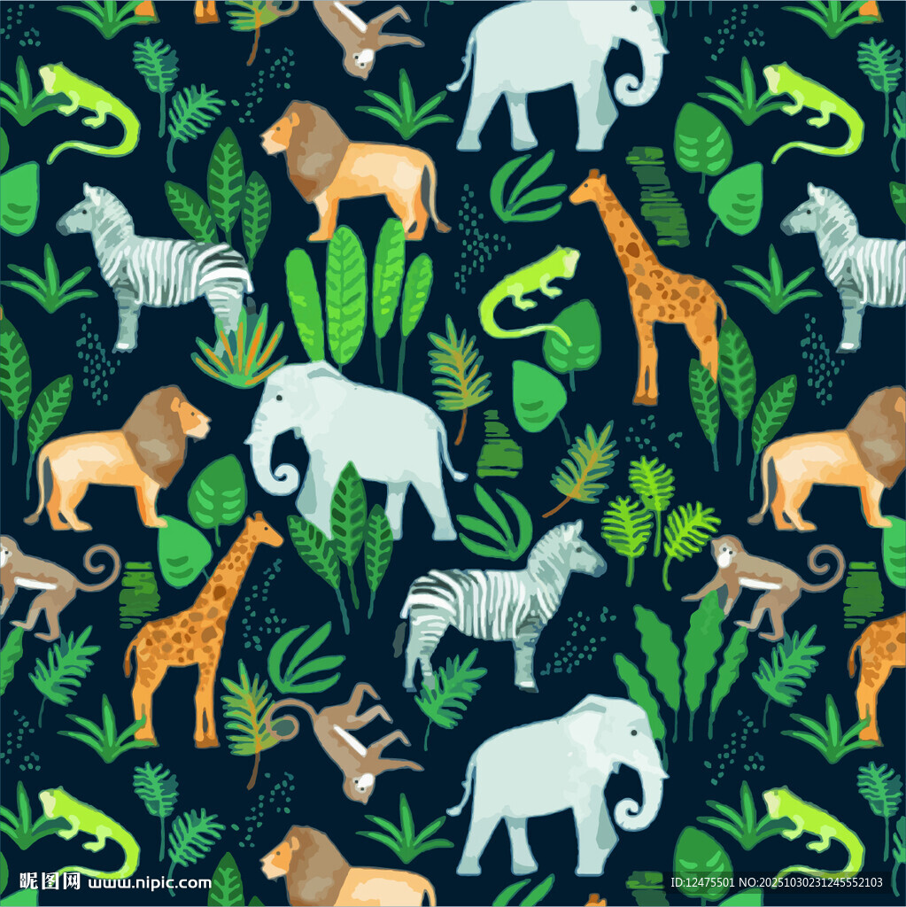 动物丛林图案