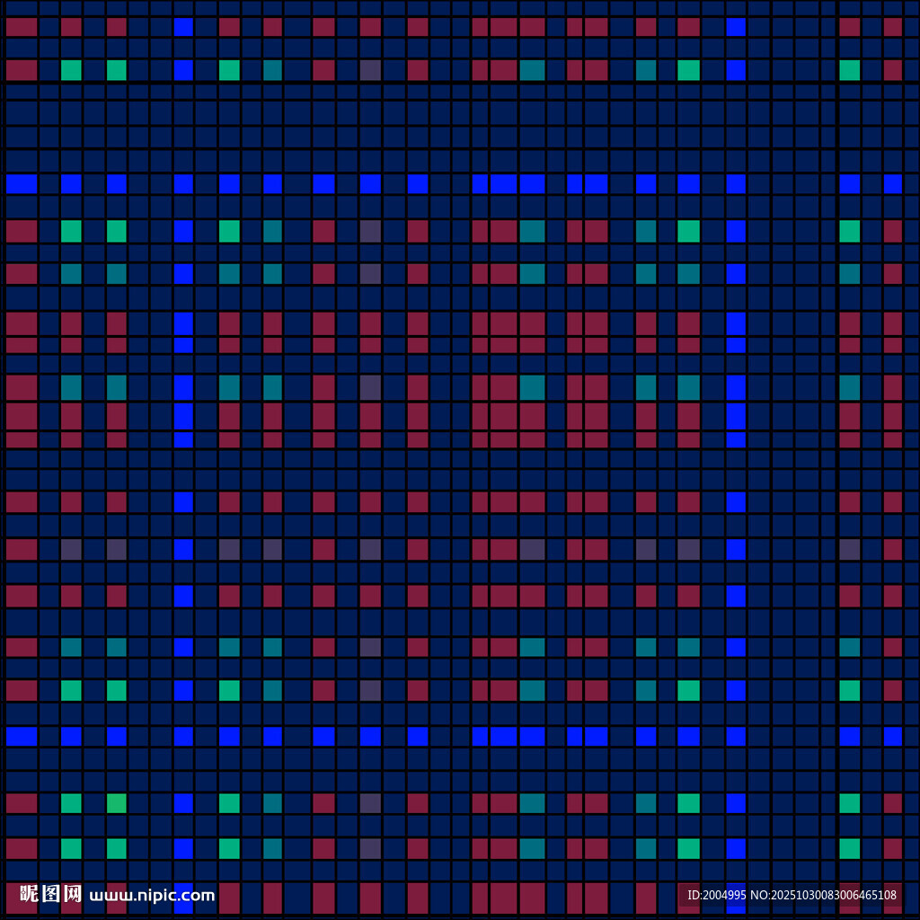 彩色像素网格图案
