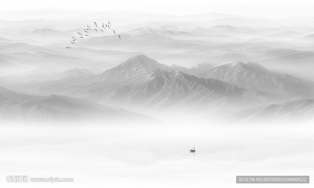 中国风水墨山水画