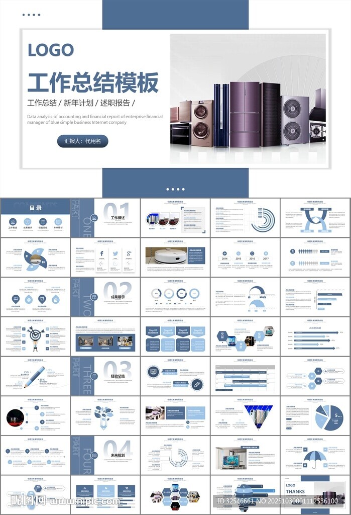 家电电器行业工作总结ppt模板