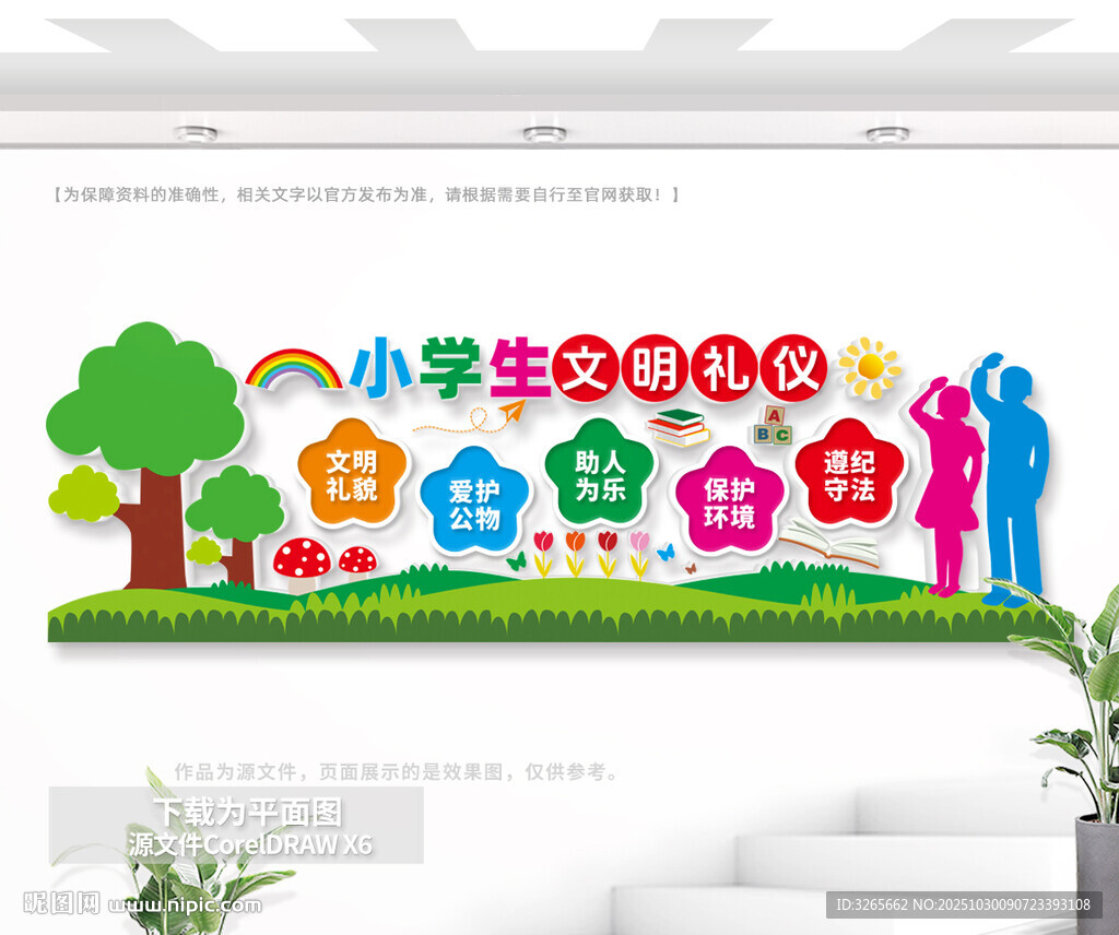 小学生文明礼仪宣传墙