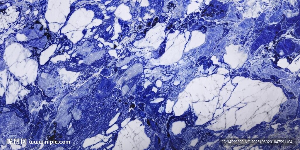 皇家蓝白大理石纹