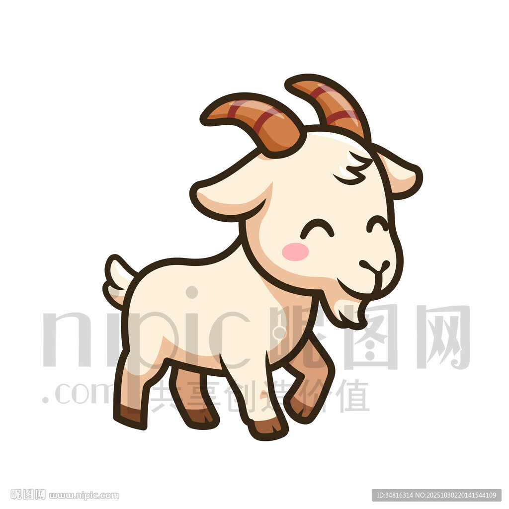 可爱小山羊卡通形象