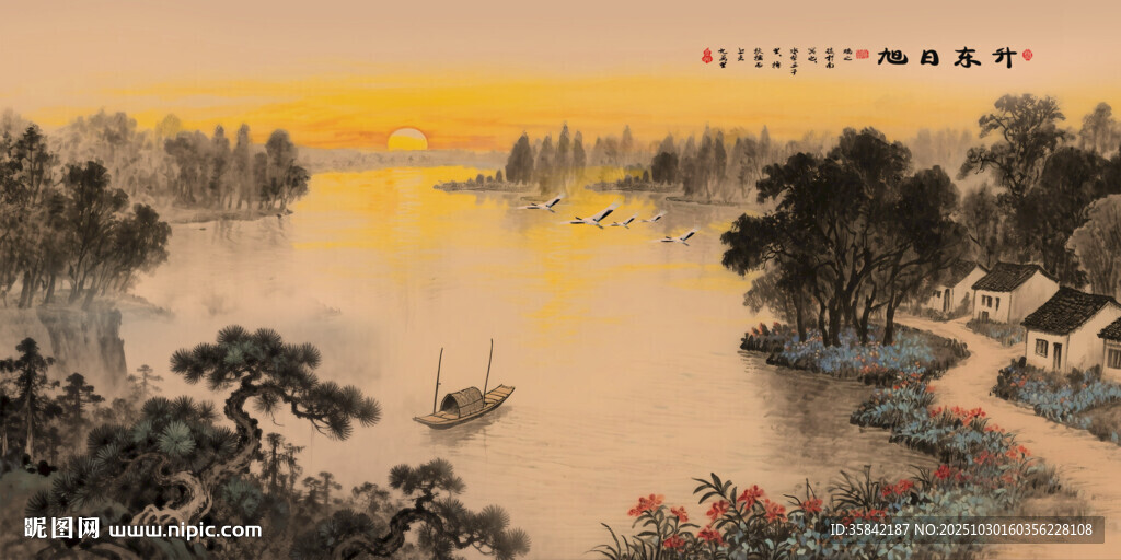 新中式禅意山水画