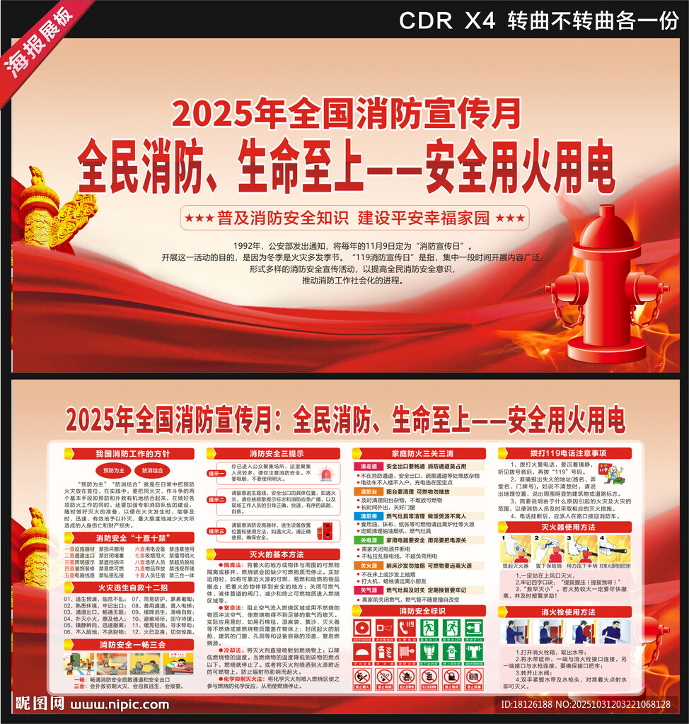 2025消防宣传月展板