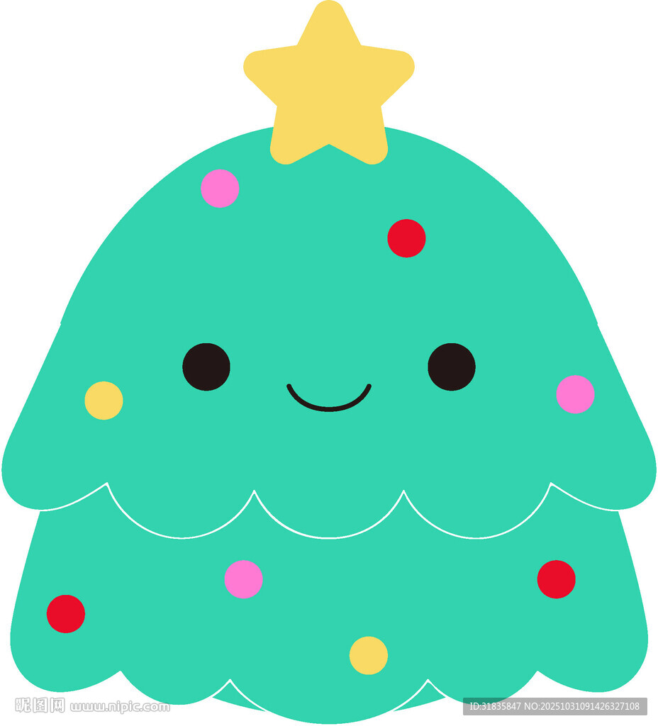 可爱圣诞树卡通形象