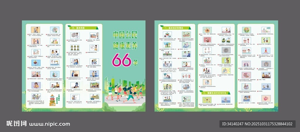 中国公民健康素养66条三折页