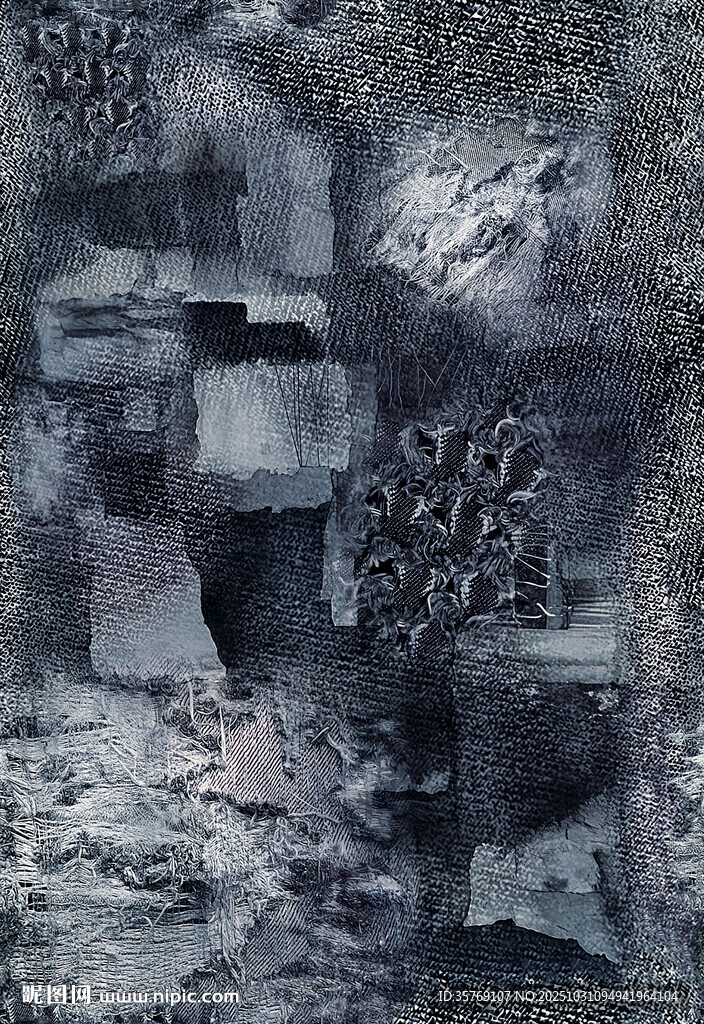 抽象黑白几何堆叠画面