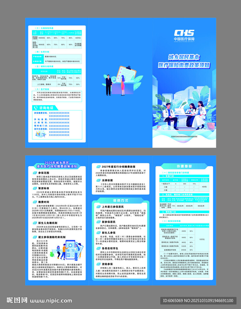 城乡居民医保三折页