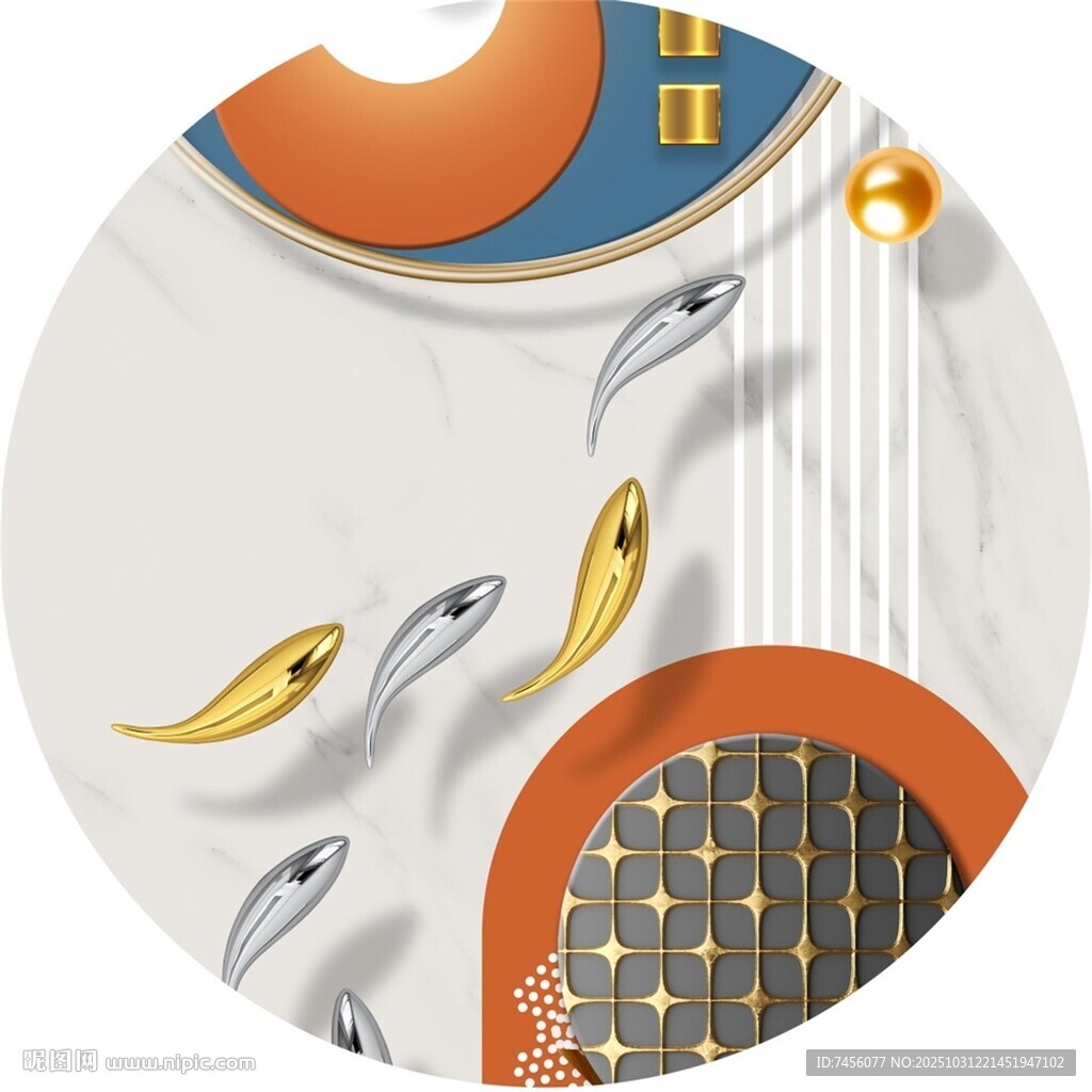 中式装饰画中的灵动游鱼