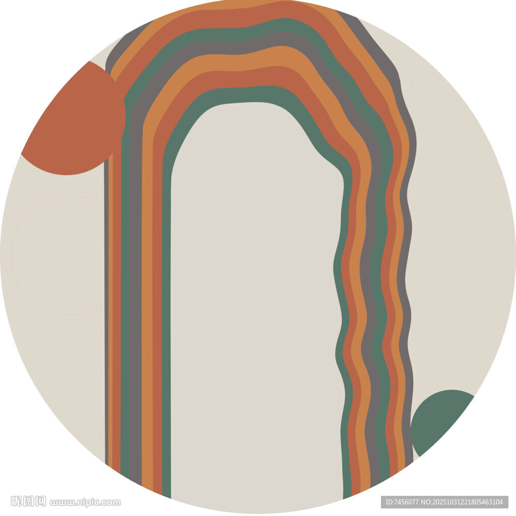 抽象几何拱形图案设计