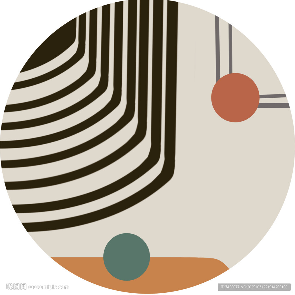 抽象几何圆形图案设计