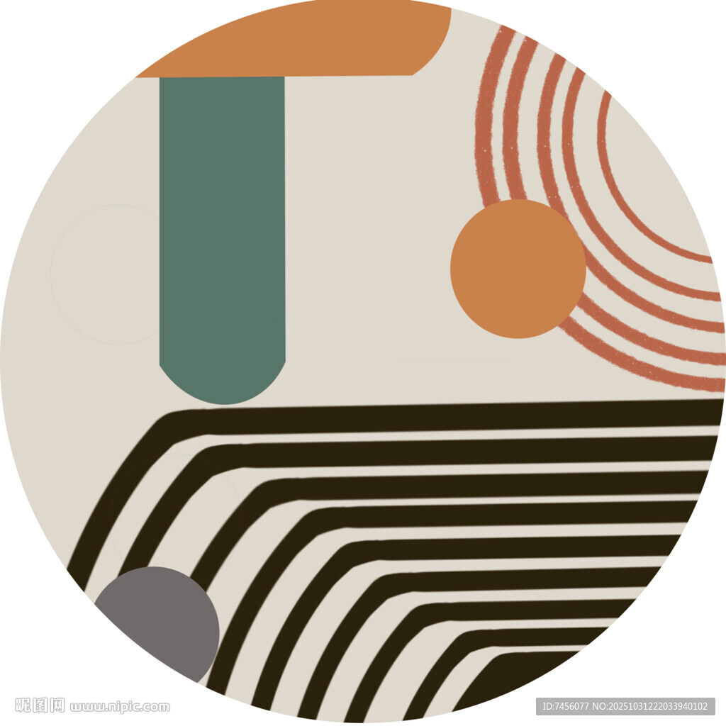 抽象几何圆形图案设计