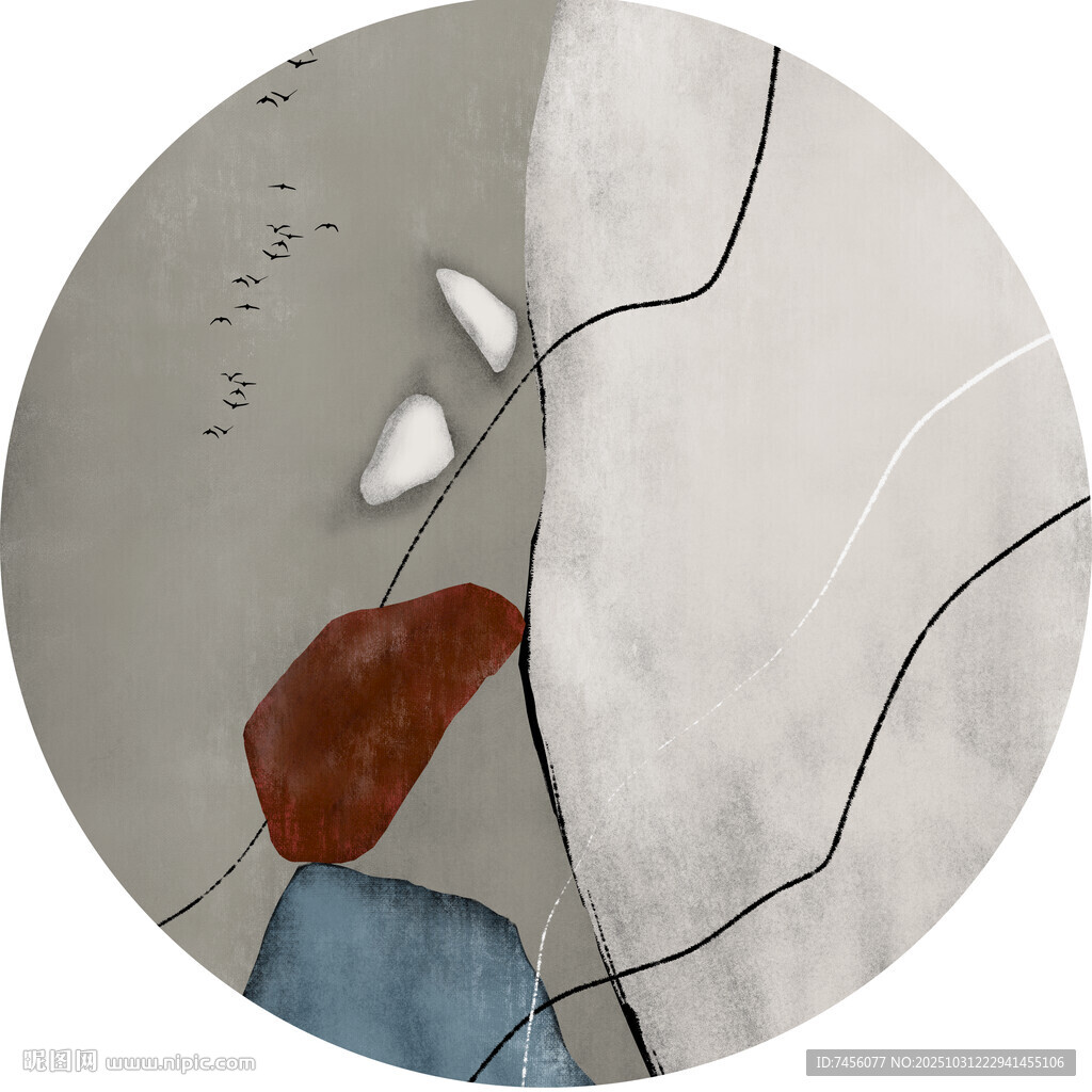 抽象几何圆形艺术画