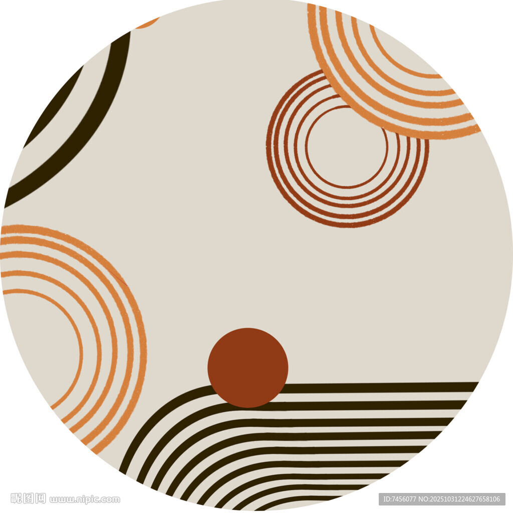 抽象几何圆形图案设计