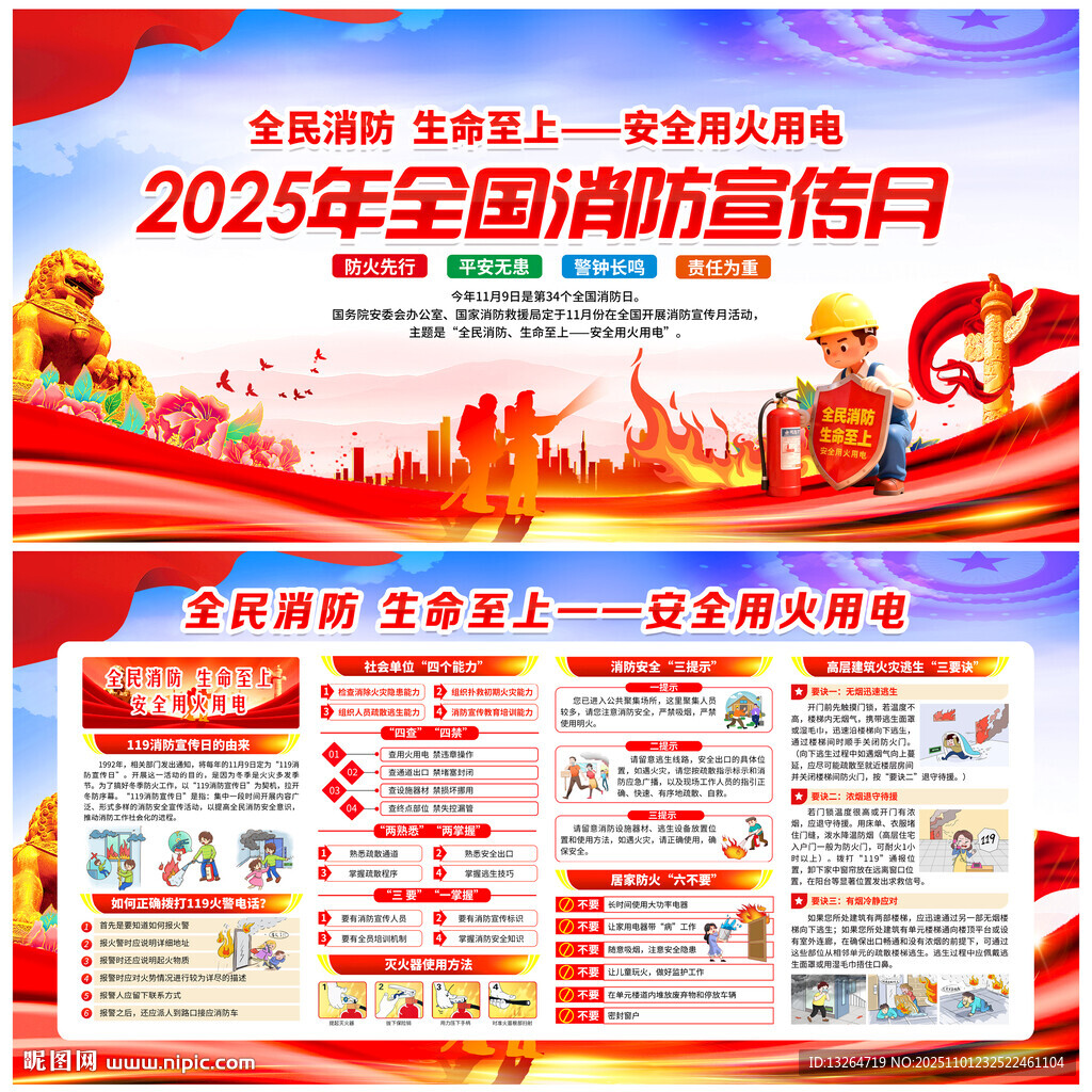 2025年消防宣传月宣传栏