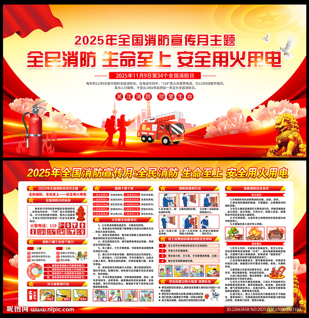 2025消防宣传月展板及宣传栏