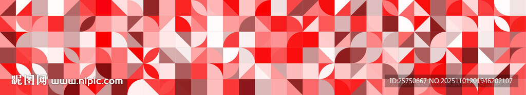 红白几何图案背景
