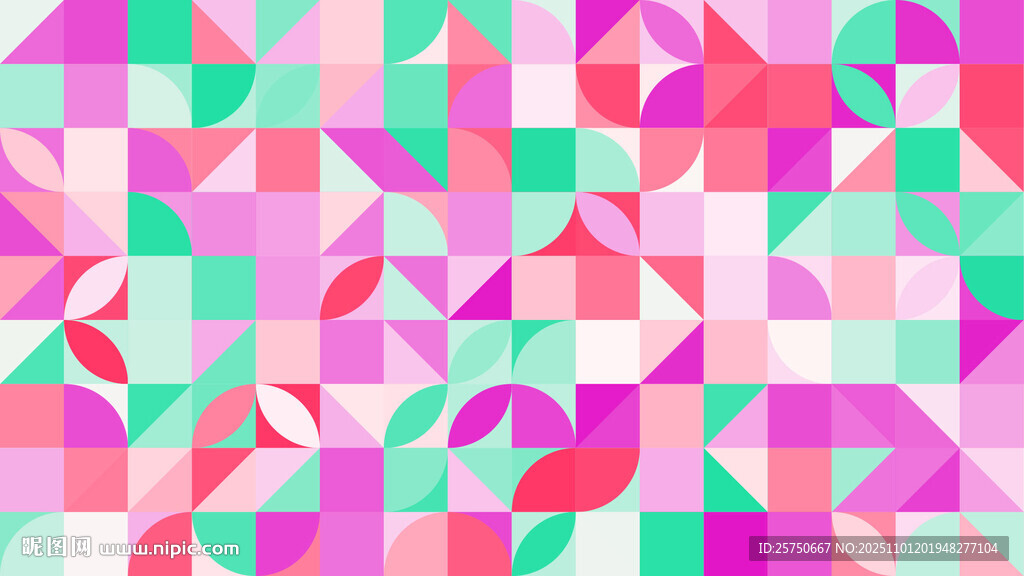 多彩几何拼接图案背景