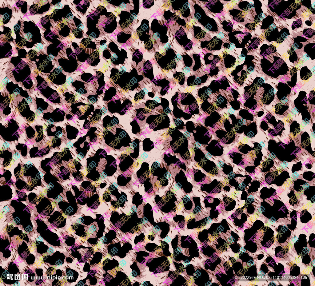 粉色豹纹图案纹理