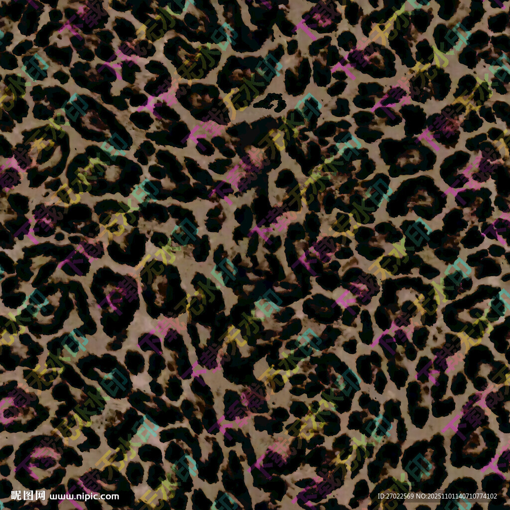 豹纹图案纹理背景