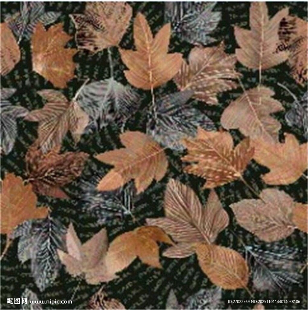 多彩秋叶图案纹理背景