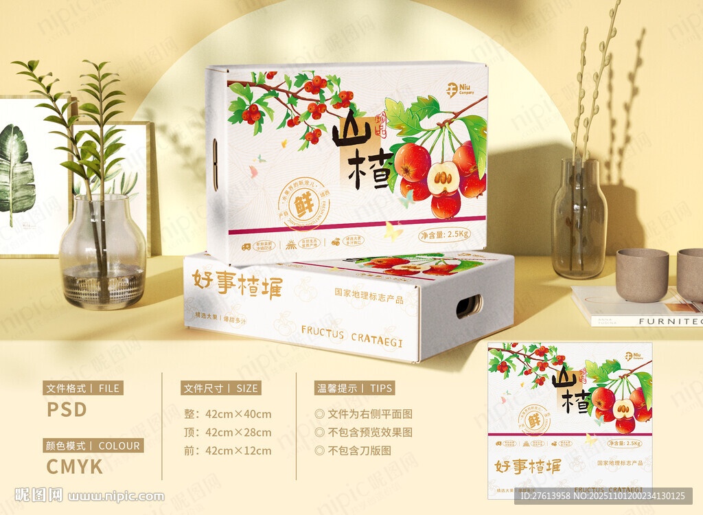 手绘山楂礼盒包装