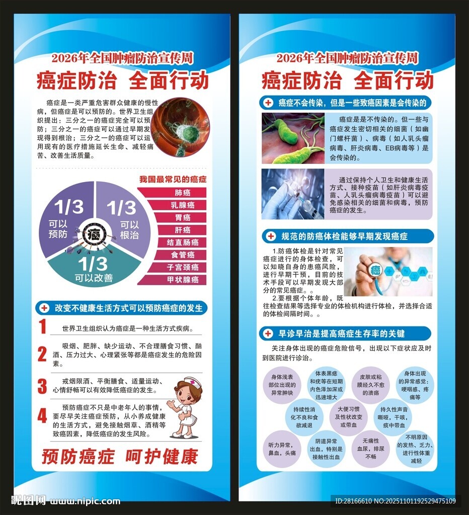 全国肿瘤防治宣传周展架