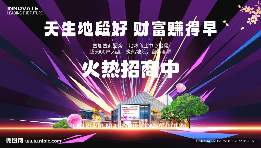 商城火热招商展板